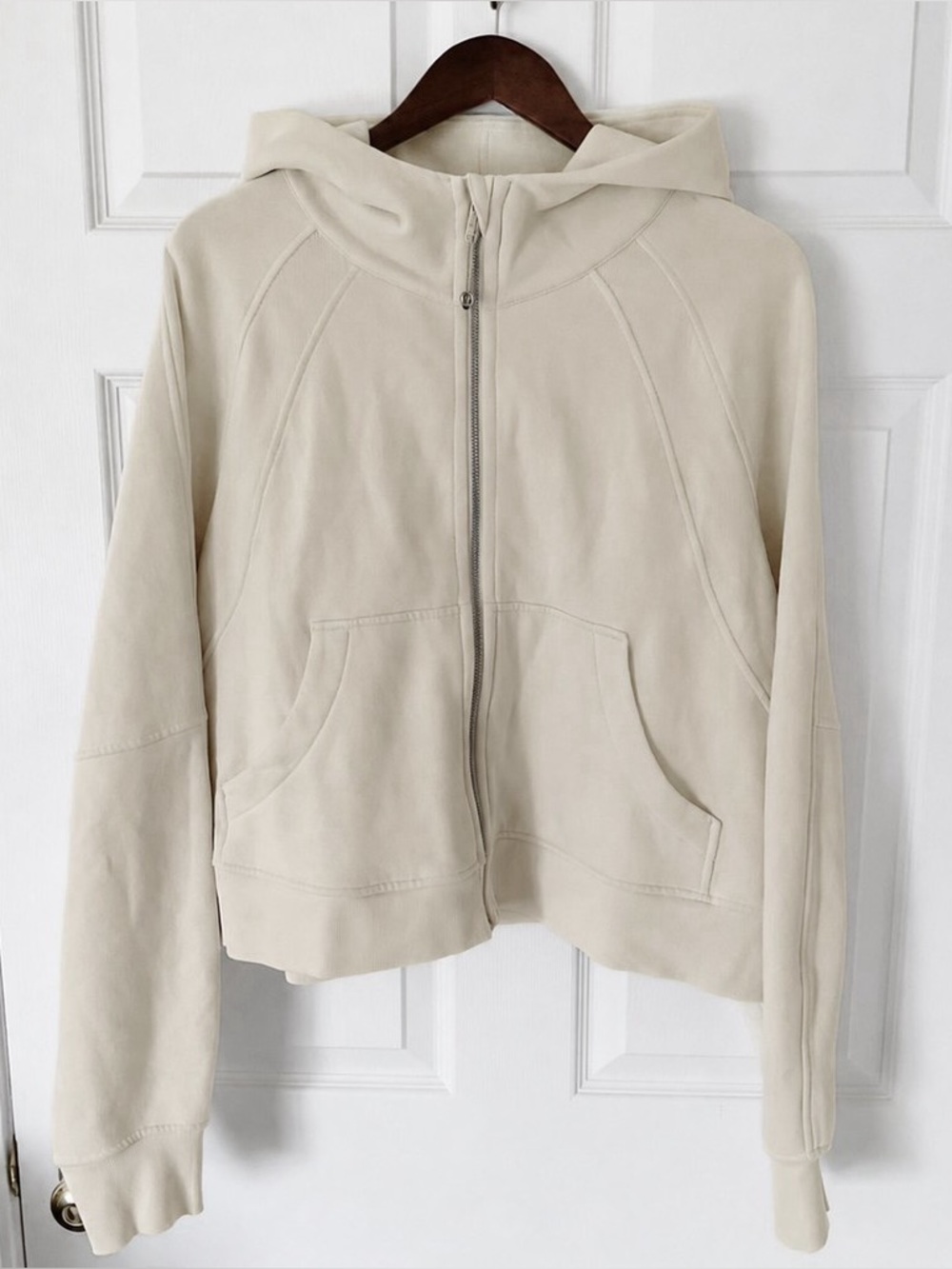 Lululemon Scuba Oversized Full Zip Hoodie Natural Ivory NATI XL/XXL EUC